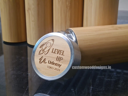 Bamboo thermo bottle x 25 Custom Wood Designs __label: Multibuy default-title-bamboo-thermo-bottle-x-25-53612804112727