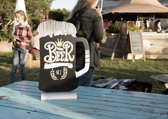 Beer Table Chalkboard - Pack of 6 Custom Wood Designs __label: Multibuy default-title-beer-table-chalkboard-pack-of-6-53612380782935