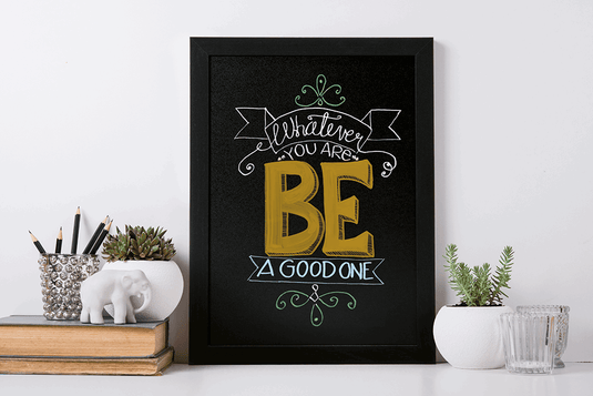Chalkboard with mounting kit, black. Medium. 40x30x1cm Pack of 6. Custom Wood Designs __label: Multibuy default-title-chalkboard-with-mounting-kit-black-medium-40x30x1cm-pack-of-6-53612434915671