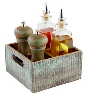 Condiment caddy 17x17cm pack of 25 Custom Wood Designs __label: Multibuy default-title-condiment-caddy-17x17cm-pack-of-25-53612885475671