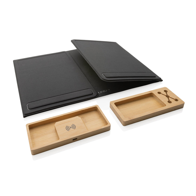 Load image into Gallery viewer, Foldable desk organiser with laptop stand pack of 10 Custom Wood Designs default-title-foldable-desk-organiser-with-laptop-stand-pack-of-10-53613418283351
