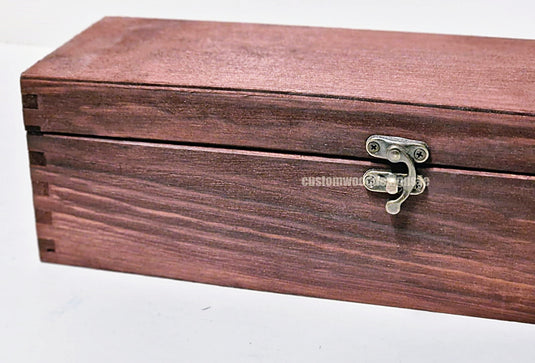 Hinged Lid 1 Bottle Box - Burgundy x25 Custom Wood Designs __label: Multibuy Bottle Box Bottle Boxes gift box Gift Boxes Single bottle box wooden Box default-title-hinged-lid-1-bottle-box-burgundy-x25-52627340525911