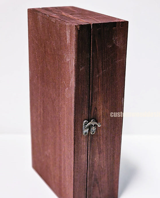 Hinged Lid 2 Bottle Box - Burgundy x25 Custom Wood Designs __label: Multibuy Bottle Box Bottle Boxes gift box Gift Boxes Single bottle box wooden Box default-title-hinged-lid-2-bottle-box-burgundy-x25-53613541917015