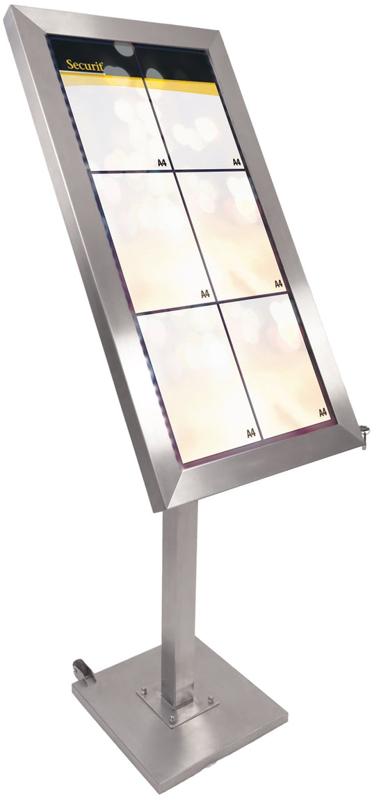 Information Display - Stainless Steel. 6 A4 78x50x7cm Custom Wood Designs default-title-information-display-stainless-steel-6-a4-78x50x7cm-53612510642519