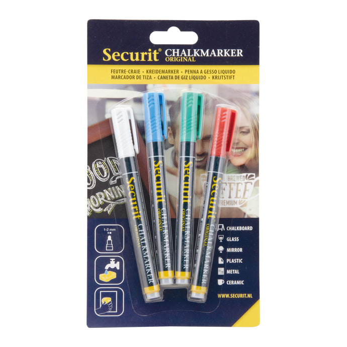 Mixed colours chalkmarkers set of 4 Custom Wood Designs default-title-mixed-colours-chalkmarkers-set-of-4-53613629210967