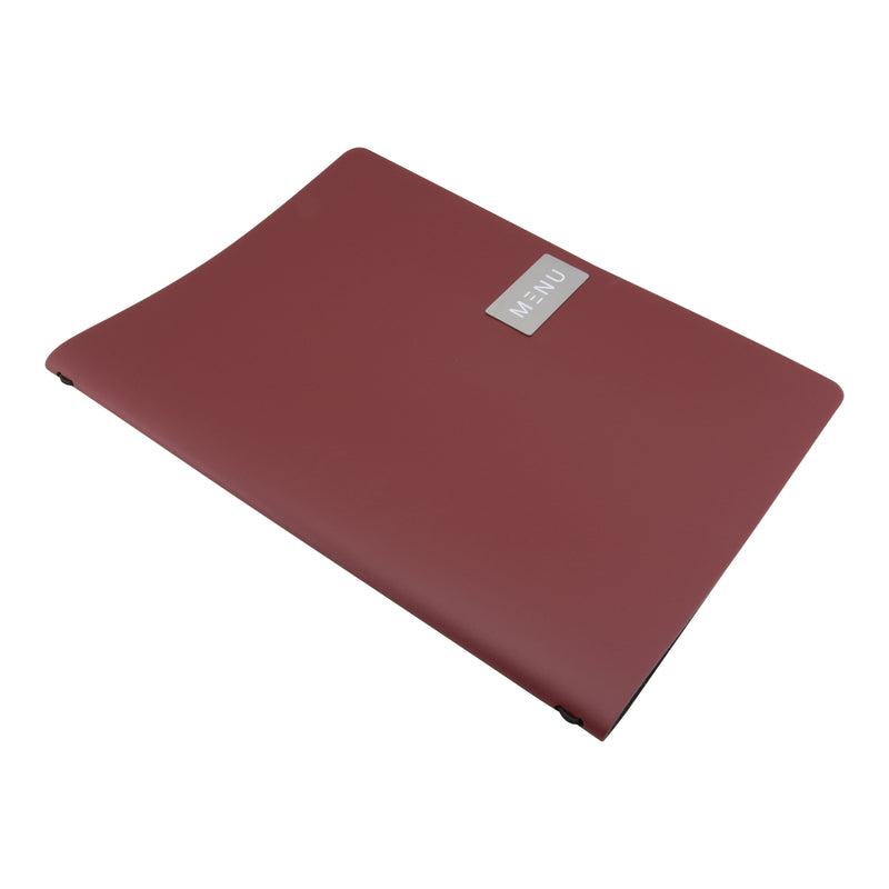 Load image into Gallery viewer, Red A4 leather menu pack of 10 Custom Wood Designs __label: Multibuy default-title-red-a4-leather-menu-pack-of-10-53613237731671
