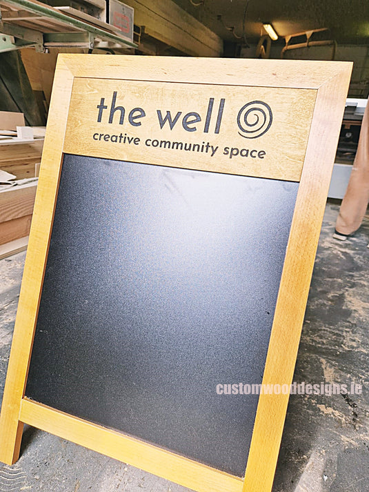 Sandwich Board Beech 85x55.5x48cm Custom Wood Designs chalkboard write on default-title-sandwich-board-beech-85x55-5x48cm-53612336349527