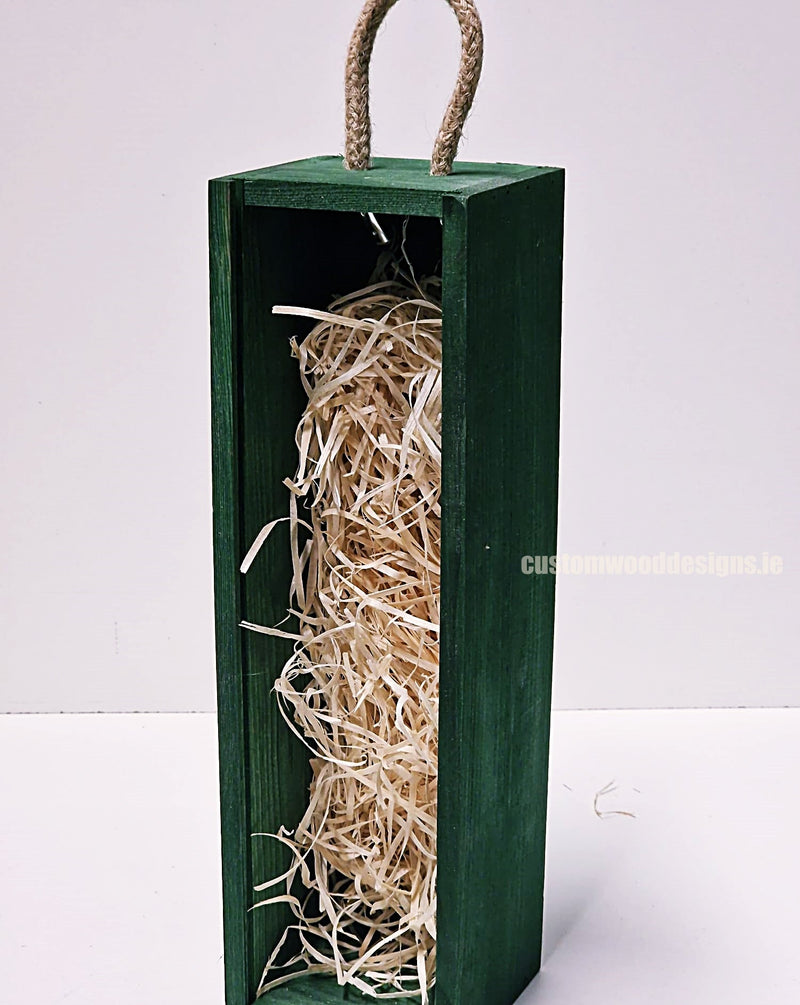 Load image into Gallery viewer, Sliding Lid Bottle Box - Single Green x25 Custom Wood Designs __label: Multibuy Bottle Box Bottle Boxes gift box Gift Boxes Single bottle box wooden Box default-title-sliding-lid-bottle-box-single-green-x25-52616548385111
