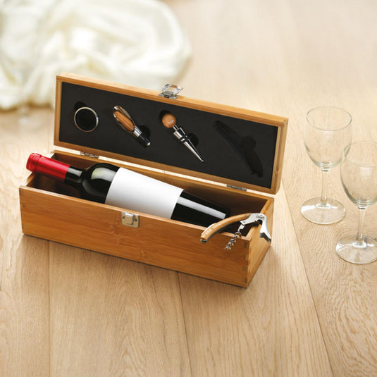 Wine Set with bamboo box pack of 25 Custom Wood Designs __label: Multibuy default-title-wine-set-with-bamboo-box-pack-of-25-53613614203223