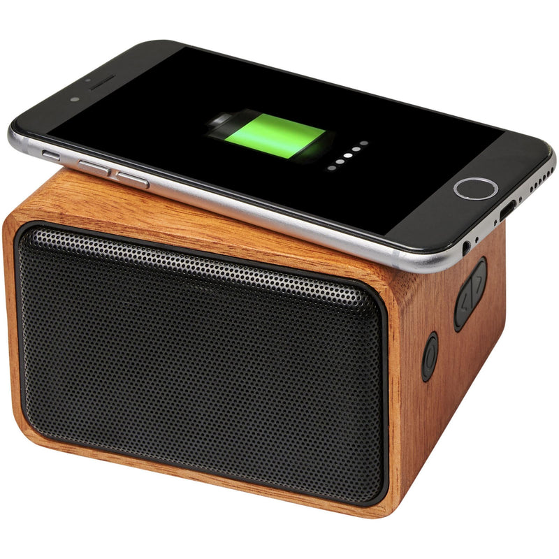 Load image into Gallery viewer, Wooden speaker with wireless charging pad pack of 10 Custom Wood Designs default-title-wooden-speaker-with-wireless-charging-pad-pack-of-10-53612298207575
