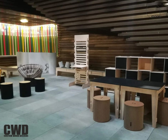 Risedia Sgabello Nero - Custom Wood Designs
