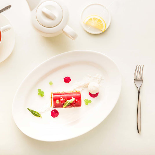 Crema oval dish, 340x240mm-platter