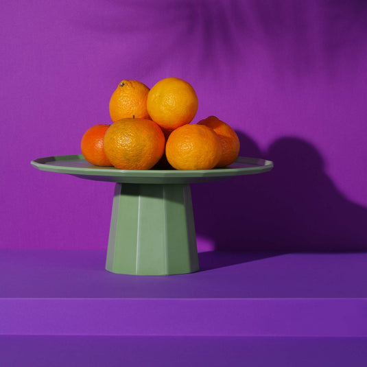 Metropolis platter, green, 300mm-Fruit stand