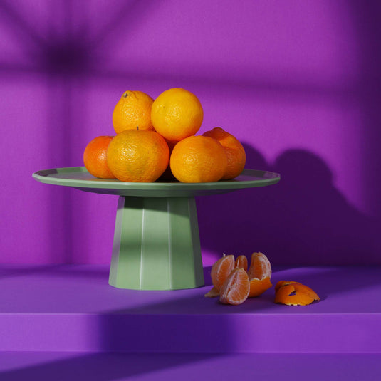 Metropolis platter, green, 300mm-Fruit stand