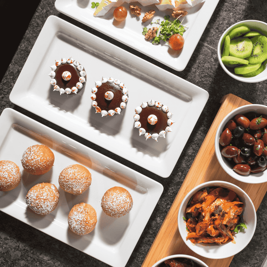 1/2 GN tray, melamine, white-Melamine GN tray