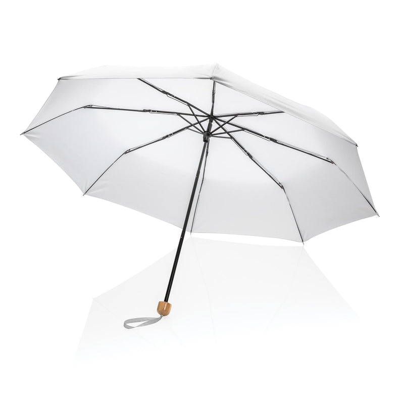 Load image into Gallery viewer, 20.5&quot; bamboo handle umbrella pack of 12 Custom Wood Designs __label: Multibuy miniumbrellawhitebamboohandlecustomwooddesigns_5fc0675d-1c8f-474d-8d49-ae70eefb4888
