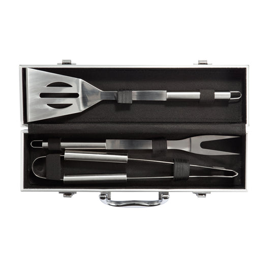 3 pcs barbecue set in aluminium box - Custom Wood Designs