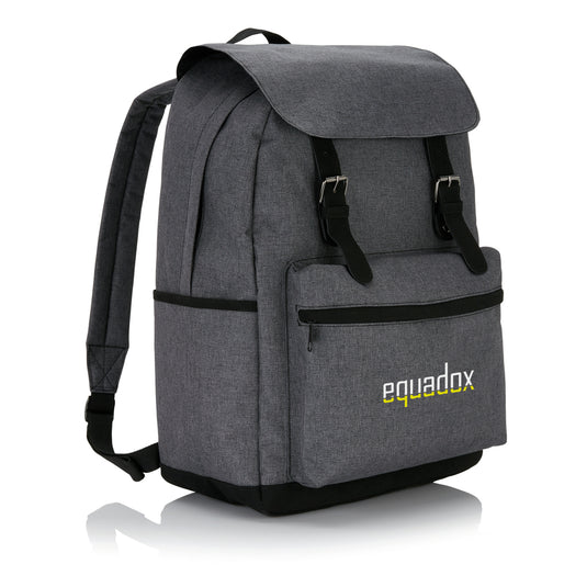 Laptop backpack with magnetic buckle straps - Custom Wood Designs