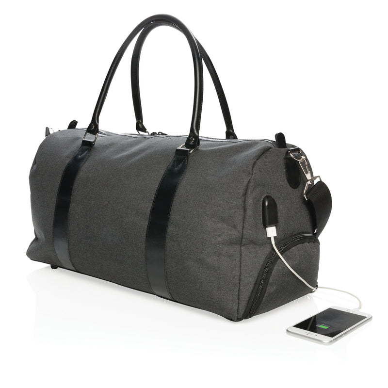 Load image into Gallery viewer, Weekend bag with USB A output - Custom Wood Designs
