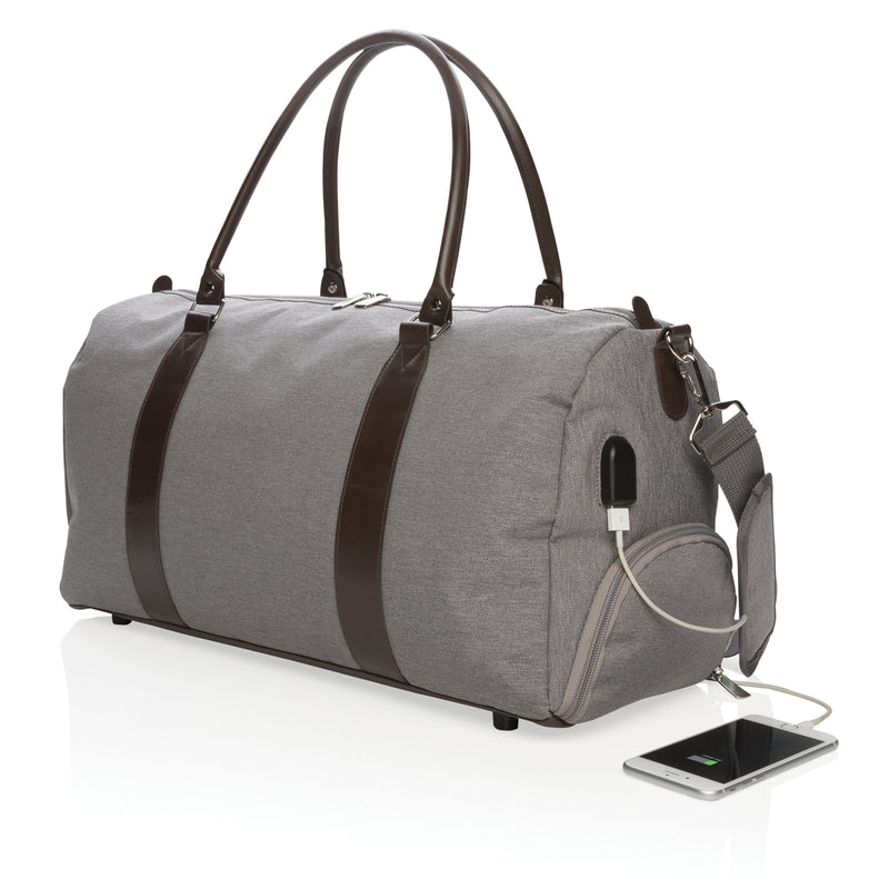 Load image into Gallery viewer, Weekend bag with USB A output - Custom Wood Designs
