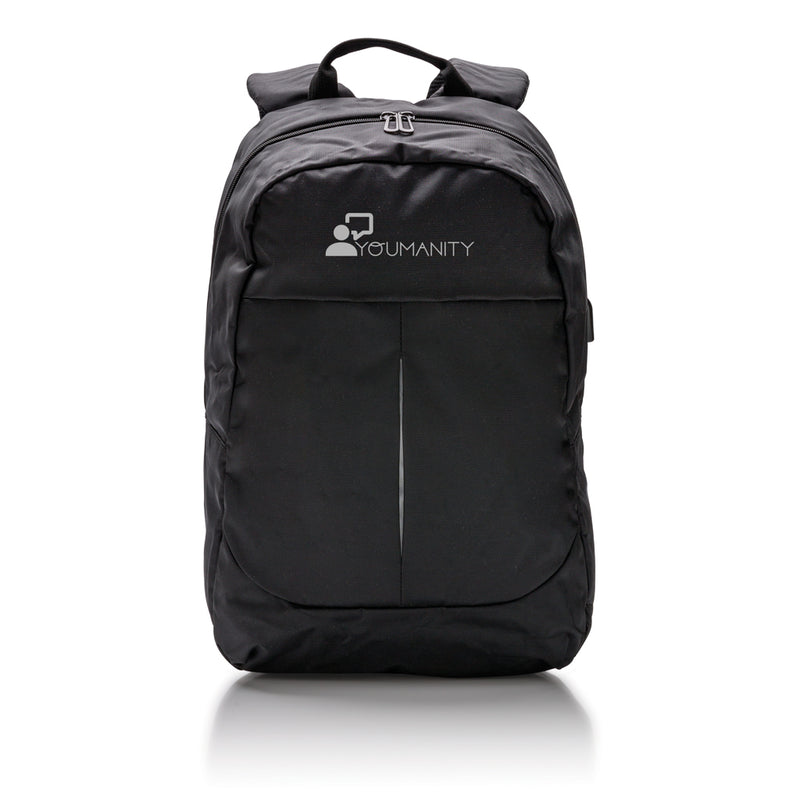 Load image into Gallery viewer, Power USB laptop backpack - Custom Wood Designs
