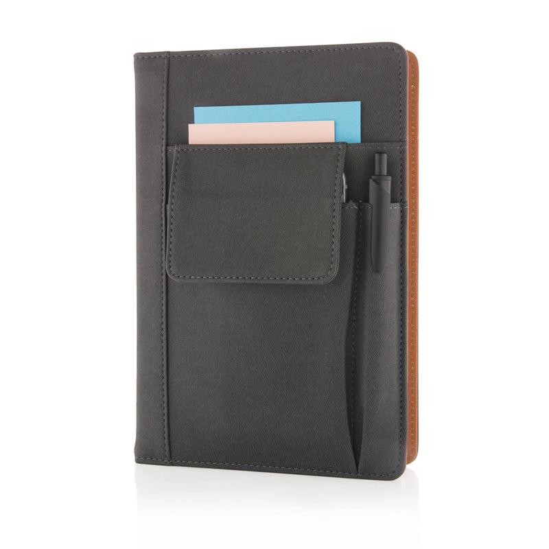 Load image into Gallery viewer, Notebook with phone pocket - Custom Wood Designs
