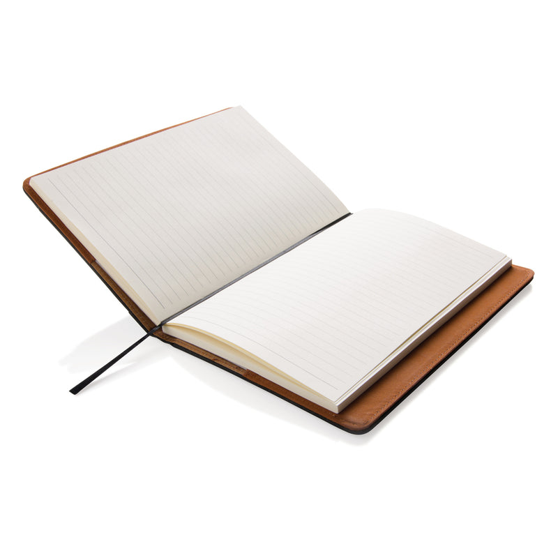 Load image into Gallery viewer, Notebook with phone pocket - Custom Wood Designs
