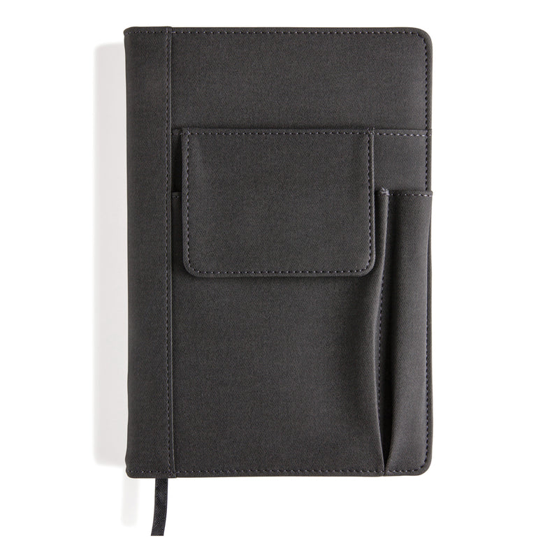 Load image into Gallery viewer, Notebook with phone pocket - Custom Wood Designs
