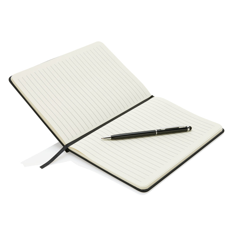 Load image into Gallery viewer, Standard hardcover PU A5 notebook with stylus pen - Custom Wood Designs
