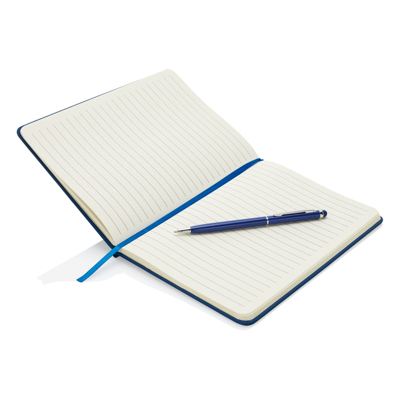 Load image into Gallery viewer, Standard hardcover PU A5 notebook with stylus pen - Custom Wood Designs
