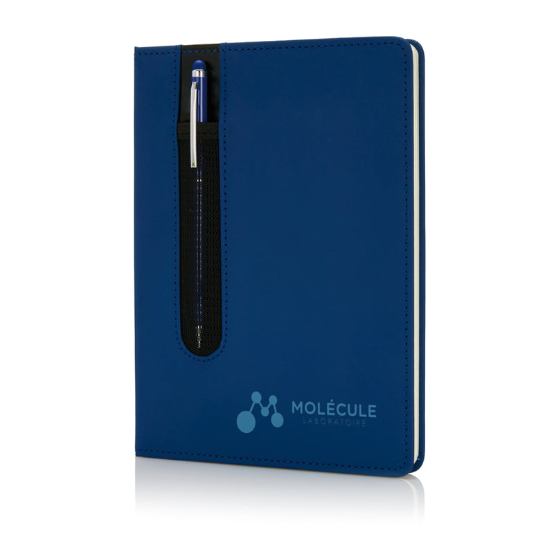 Load image into Gallery viewer, Standard hardcover PU A5 notebook with stylus pen - Custom Wood Designs
