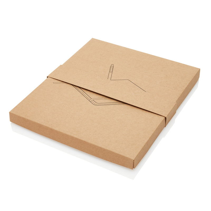 Load image into Gallery viewer, A5 notebook with bamboo pen including stylus - Custom Wood Designs
