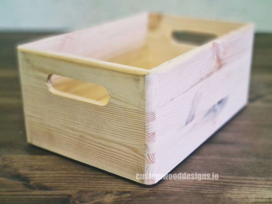 BoxBrew Pine Wood Tray 30 x 20 x 13 cm stacked