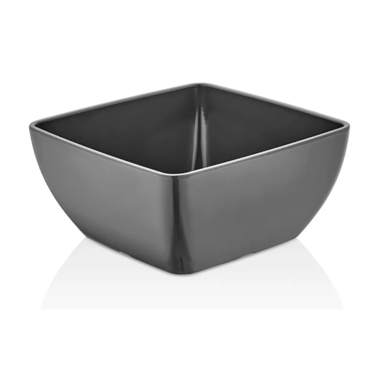 Square Melamine Bowl, Graphite, 125x125x(h)65mm-Square bowl