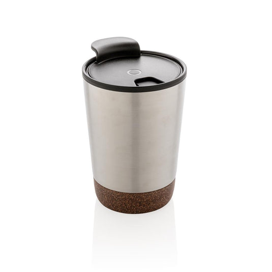 Stainless steel cork coffee tumbler pack of 25 Branded Stainless Steel Custom Wood Designs __label: Multibuy stainlesssteelcorktumblercustomwooddesigns