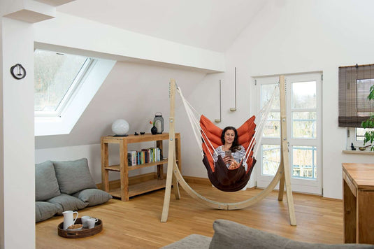 Hanging chair XL & frame Set Swing Chair Amazonas __label: NEW swing-chair-sand-hanging-chair-xl-frame-set-49180105212247