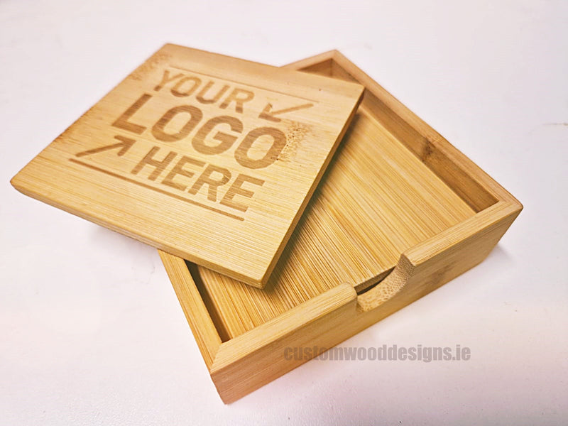 Load image into Gallery viewer, Coaster with holder pack of 25 Custom Wood Designs __label: Multibuy unbranded-coaster-with-holder-pack-of-25-53612875055447
