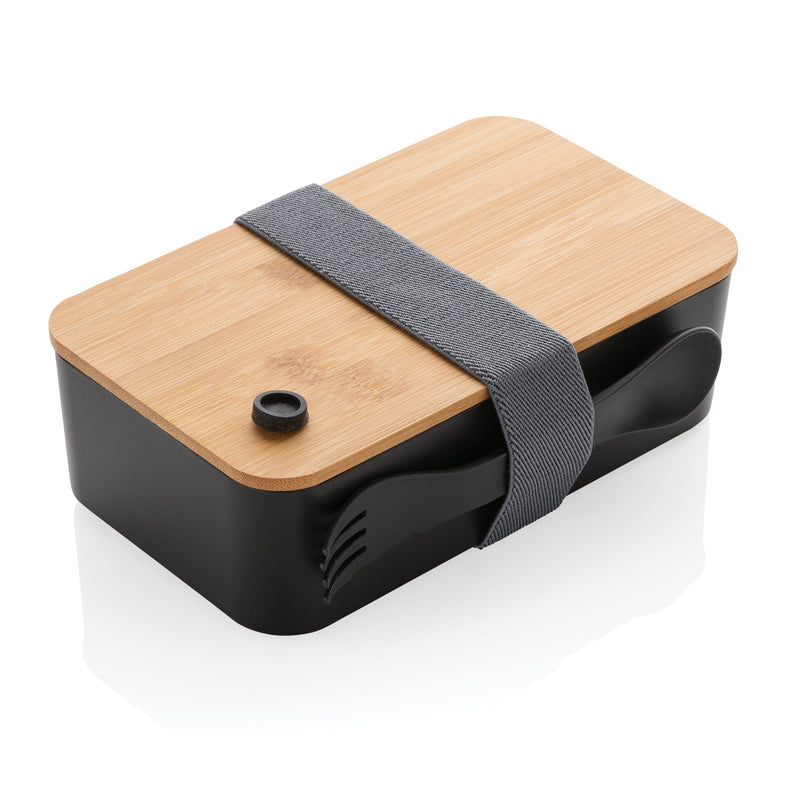 Load image into Gallery viewer, Lunchbox with wooden bamboo lid pack of 25 Custom Wood Designs white-lunchbox-with-wooden-bamboo-lid-pack-of-25-53613188776279
